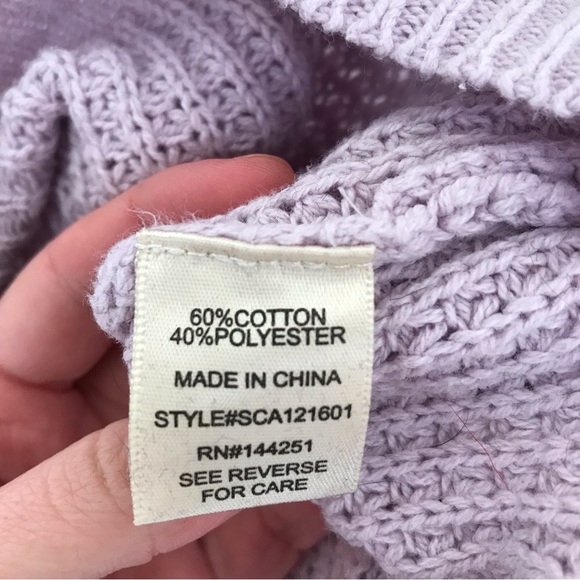 Sincerely Jules Light Purple Cropped Knit Sweater - Picture 7 of 9